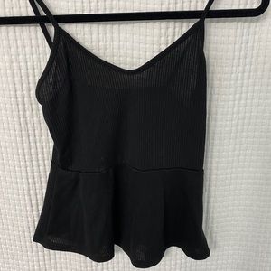 spaghetti strap peplum top